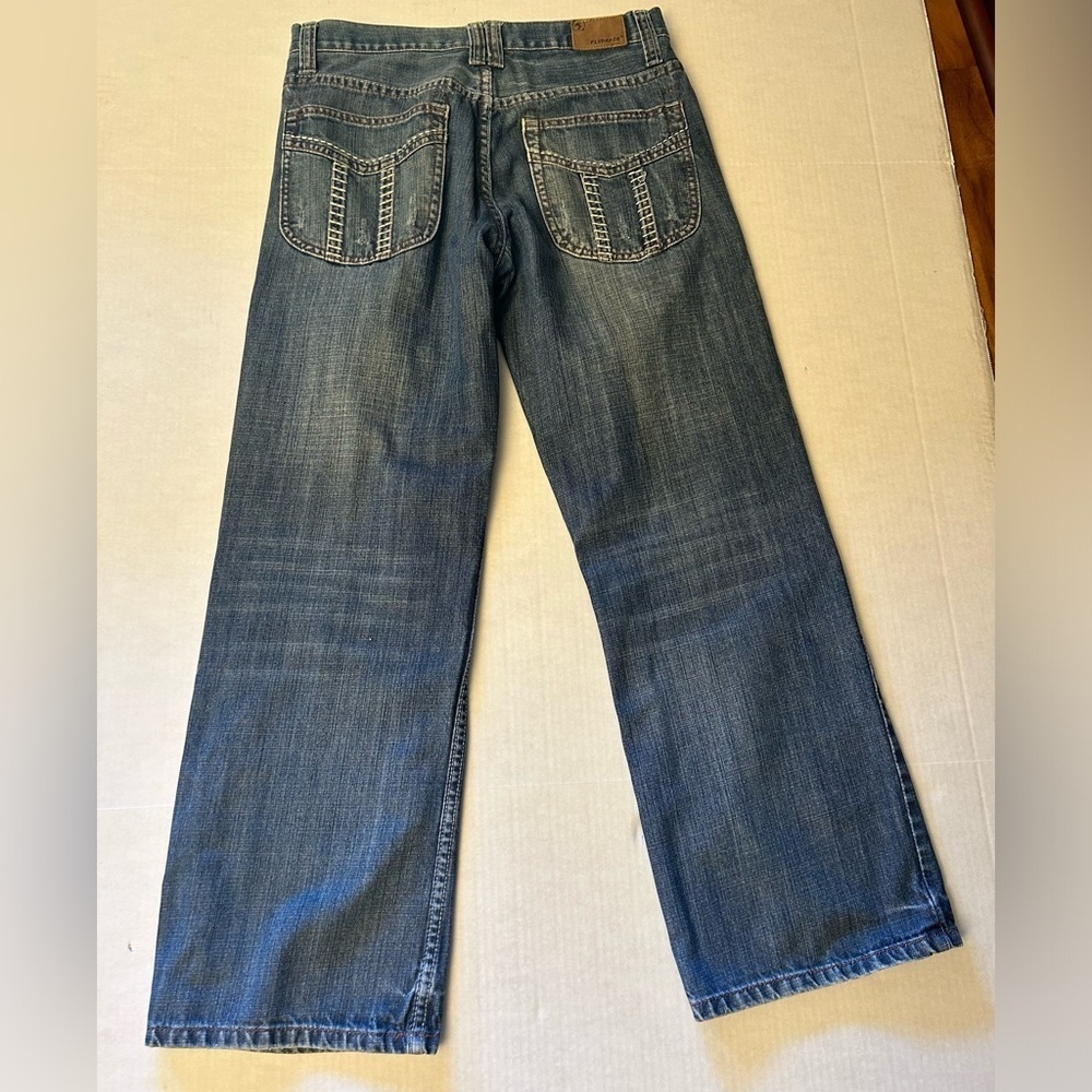 Flypaper Blue Relaxed Fit Mens Jeans‎ durable with Natural Fading Sz-30x30  AA15